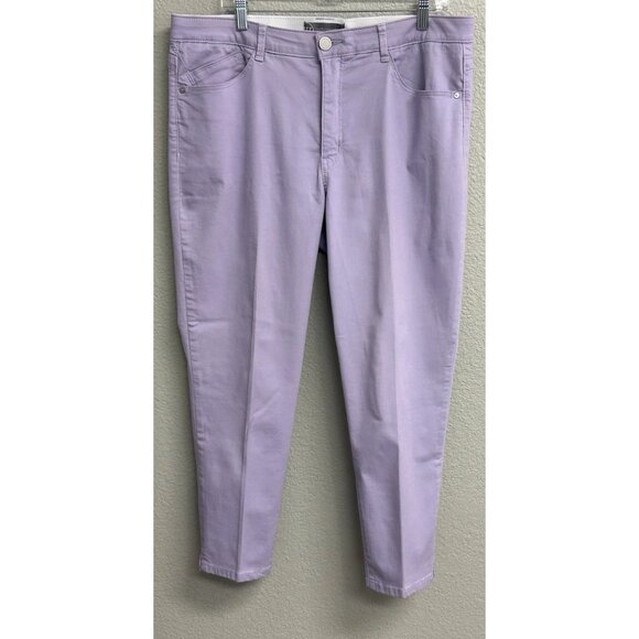 Wit and Wisdom Cropped Pants Womens Size 16P Petite Lavender Comfort Waist Chic - Picture 1 of 8